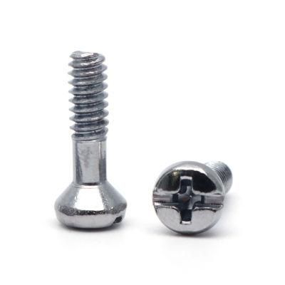 Steel Chrome Plated Combi Cross/Slot Drive Oval Countersunk Head Partially Threaded Machine Screws