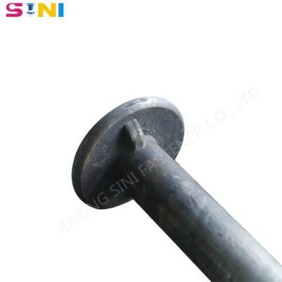 Hot Forged Round Head Bolt Plain Timber Bolts/Crane Mat Bolts/ Mat Rod / Round Head Fin Neck Bolt