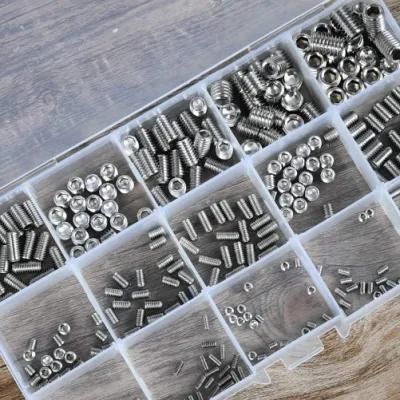 18-8 (304) Stainless steel Set Screws Set Assortment Kit, Cup Piont Inner Hex Driver Grub Screws Assortment Kit