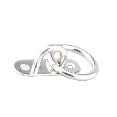 Hot Sale Stainless Steel Oval Pad Eye Plate with Ring for Riggings