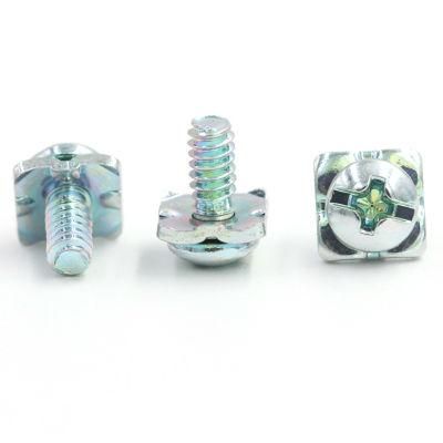 Brass Flat Pan Head Screws Cross Head Screw with Square Washer Screws