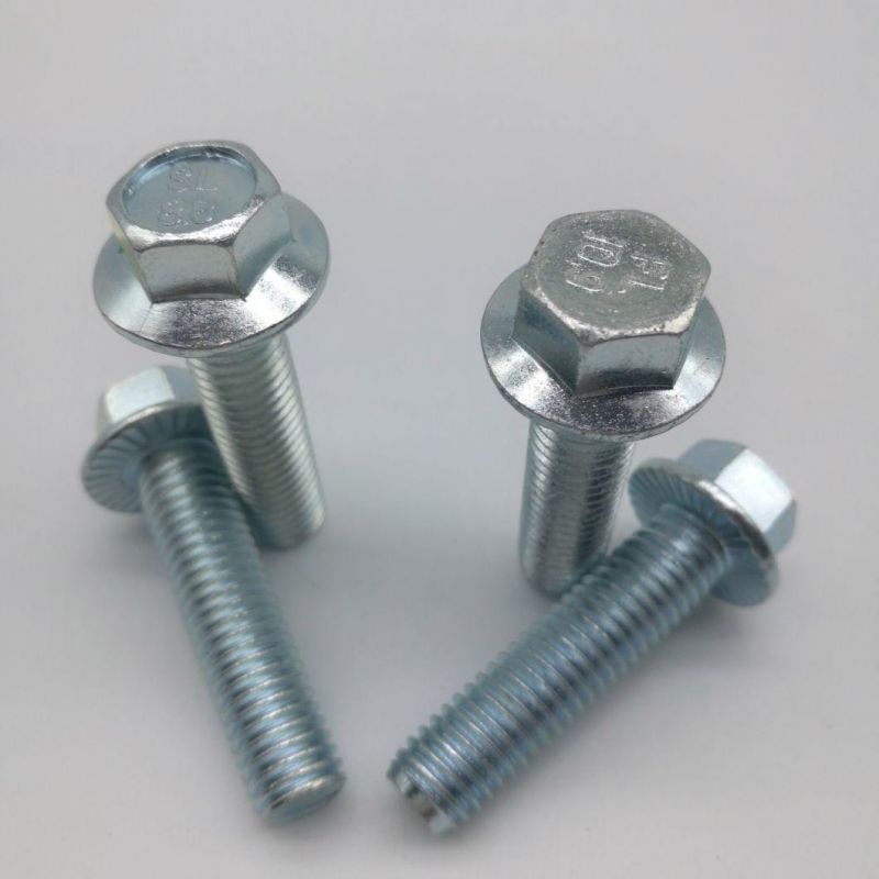 Serrated Hex Screw Flange Bolt Zp