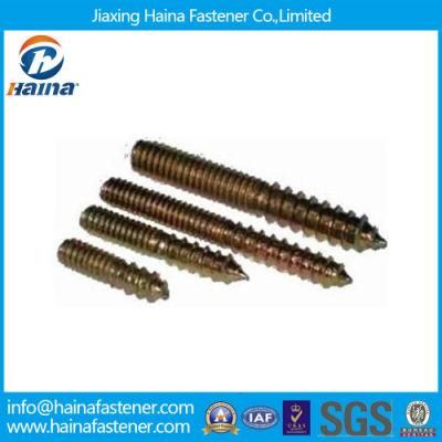 High Strength Yellow Zinc Plated Hanger Bolt