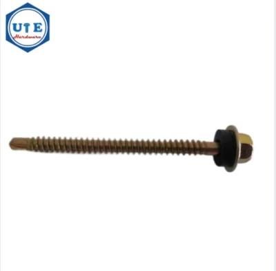 W/ Black EPDM Washer Hex Flange HD Self Drilling Screw Use for Roofing (hardware&amp; fastener) Thailand Market