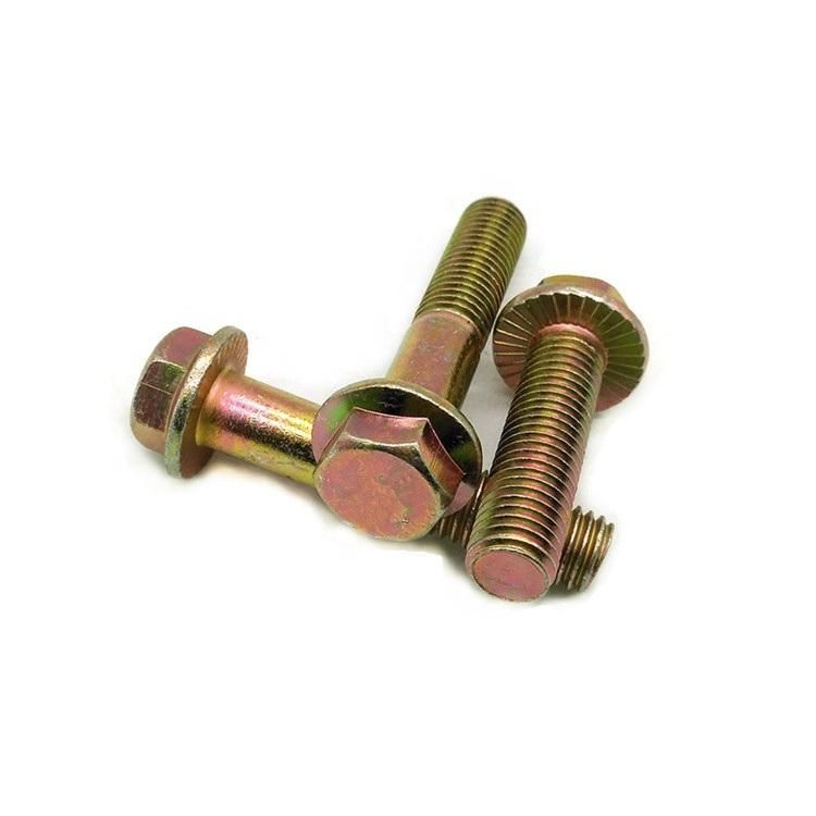 Hex Flange Bolt with Yellow Zinc M14