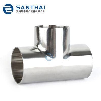 Santhai DIN SMS 3A Idf ISO Sanitary Stainless Steel Food Grade Mirror Polish Matte Weld Clamp Thread Equal Pipe Tee Former