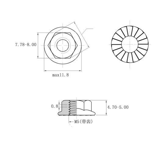 Stainless Steel Hex Flange Nut