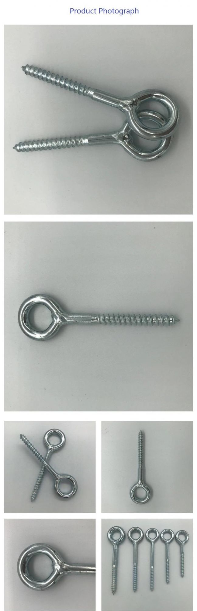 Hardware Carbon Steel 4.8garde Welding Screw Fish Eye Hook Screw