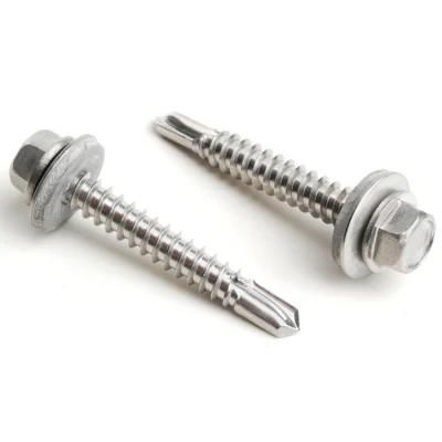 Building Roofing Screws with Rubber Washers Tornillos Hexagonal Hex Head Self Drilling Screws