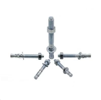 Free Sample Expansion Screw Through Bolt and Nuts Hex Concrete Wall Hardware Wedge Anchors Bolt