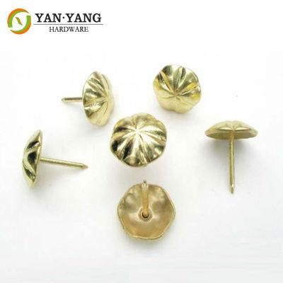 Furniture Hardware 16mm Golden Color Decorative Iron Sofa Nail Heads