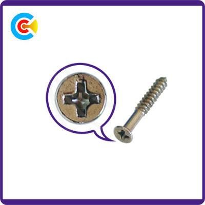 DIN/ANSI/BS/JIS Carbon-Steel/Stainless-Steel Cross Countersunk Shrink Rod Self-Tapping Screws