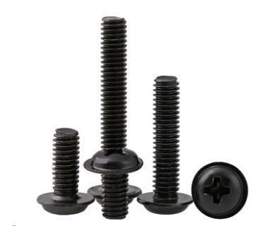 M2 M2.5 M3 M4 Black Zinc Plated Pan Washer Head Phillips Computer Machine Screws