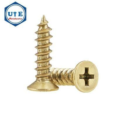 Hot Sales Brass Phillips Cross Recessed Countersunk Head Self Tapping Screws DIN7982