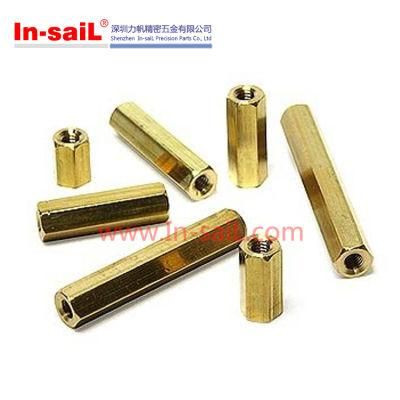 Shenzhen Supplier Brass Hexagonal Threaded Spacers M5-M20