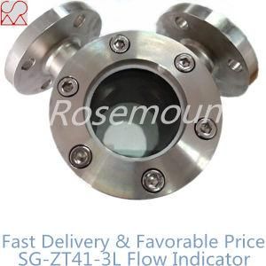 Stainless Steel Flange 90 Angle Water Sight Glass in Valve