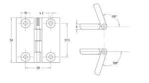 Factory Price Hardware Hinge Plastic Hinge for Shower Door