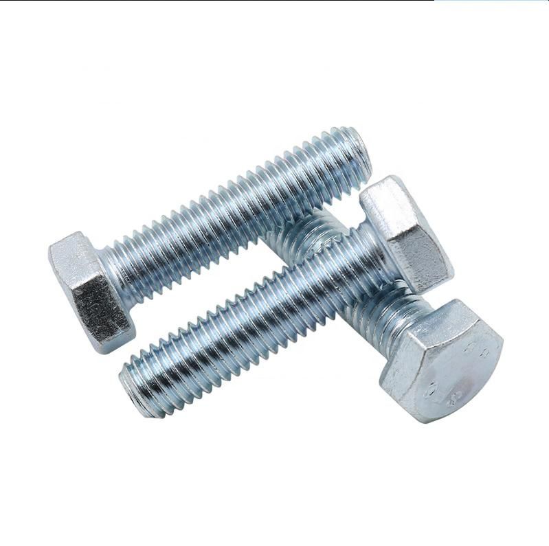 DIN933 Hex Head Bolt Hex Cap Screw Full Thread Carbon Steel Zinc Plated Galvanized