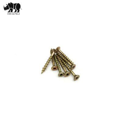 Yellow Zinc Plated Square Drive Chipboard Screws
