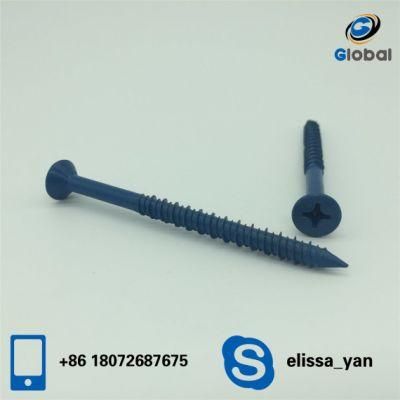 High Quality Blue Ruspert Flat Head Concrete Screw