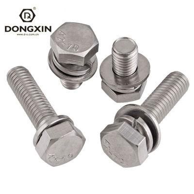DIN Standard Hardware Fastener Bolt Wholesale SS304/SS316 Hex Bolt