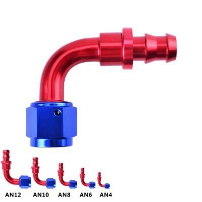 Car Fuel Fitting 90 Degree Push Lock Hose Ends