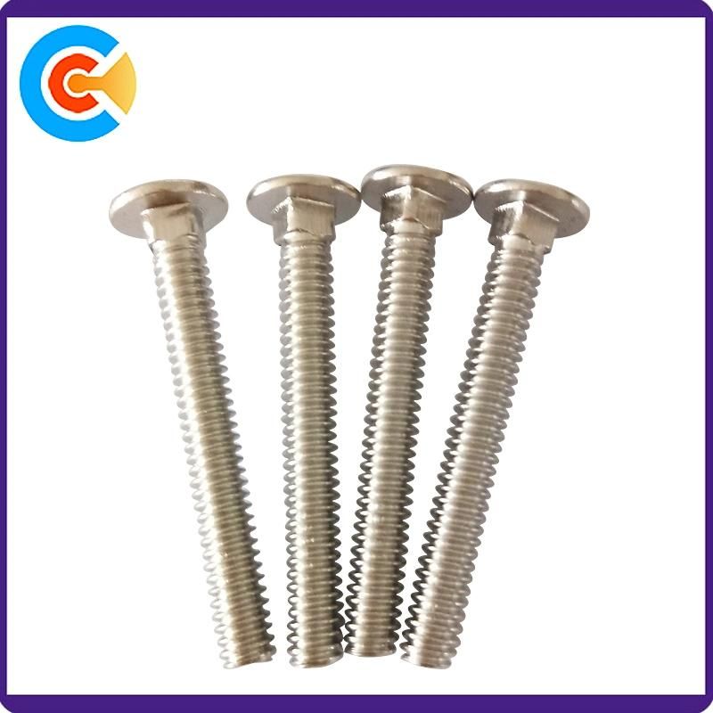 Carbon Steel M6 Zinc Plating Tound Head Carriage Screw