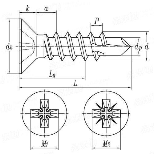 Philips Countersunk Head Self-Drilling Tapping Screws Made in China