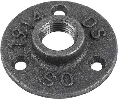 3/4&quot; Retro Malleable Iron Pipe Fittings 3 Holes Floor Flange for Banisters