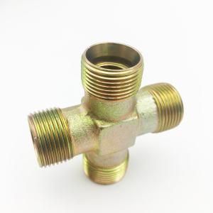 Hose Barb 4 Way Splitter Cross Brass Connector Coupling Adapter Fitting