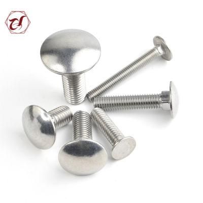 M14 Stainless Steel 304 Plain A2 DIN603 Square Neck Mushroon Head Carriage Bolts
