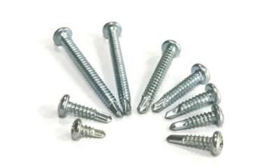 3.5X45mm Self Drilling Drywall Screw Philips Bugle Head with Cross Recess Steel C1022 White Zinc Plated Single Thread Drywall Screws
