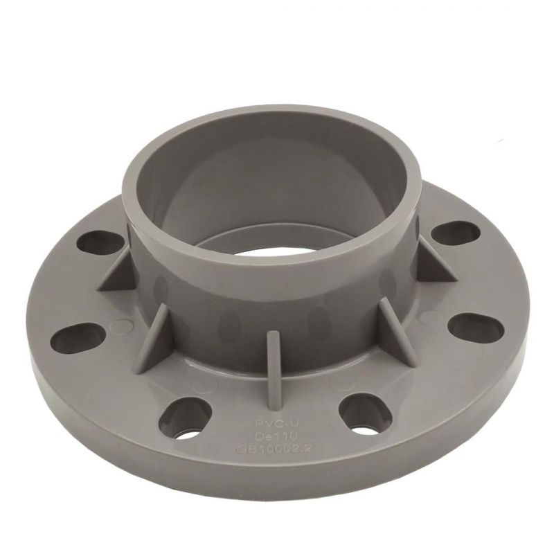 High Quality Preservative PVC Pipe Fittings-Pn10 Standard Plastic Pipe Fitting Tee Ts Flange for Water Supply