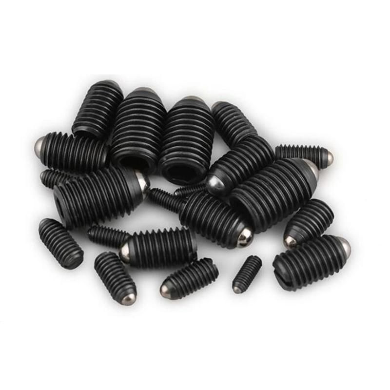 Black Oxied Slotted Set Screw with Spring Ball Point