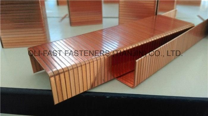 A34 Copper Carton Closing Staples 1-3/8" Crown, 3/4" Length 16ga