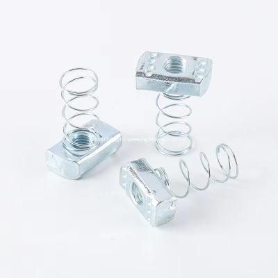 Long Spring Channel Nuts M8 M10 Galvanized Finish