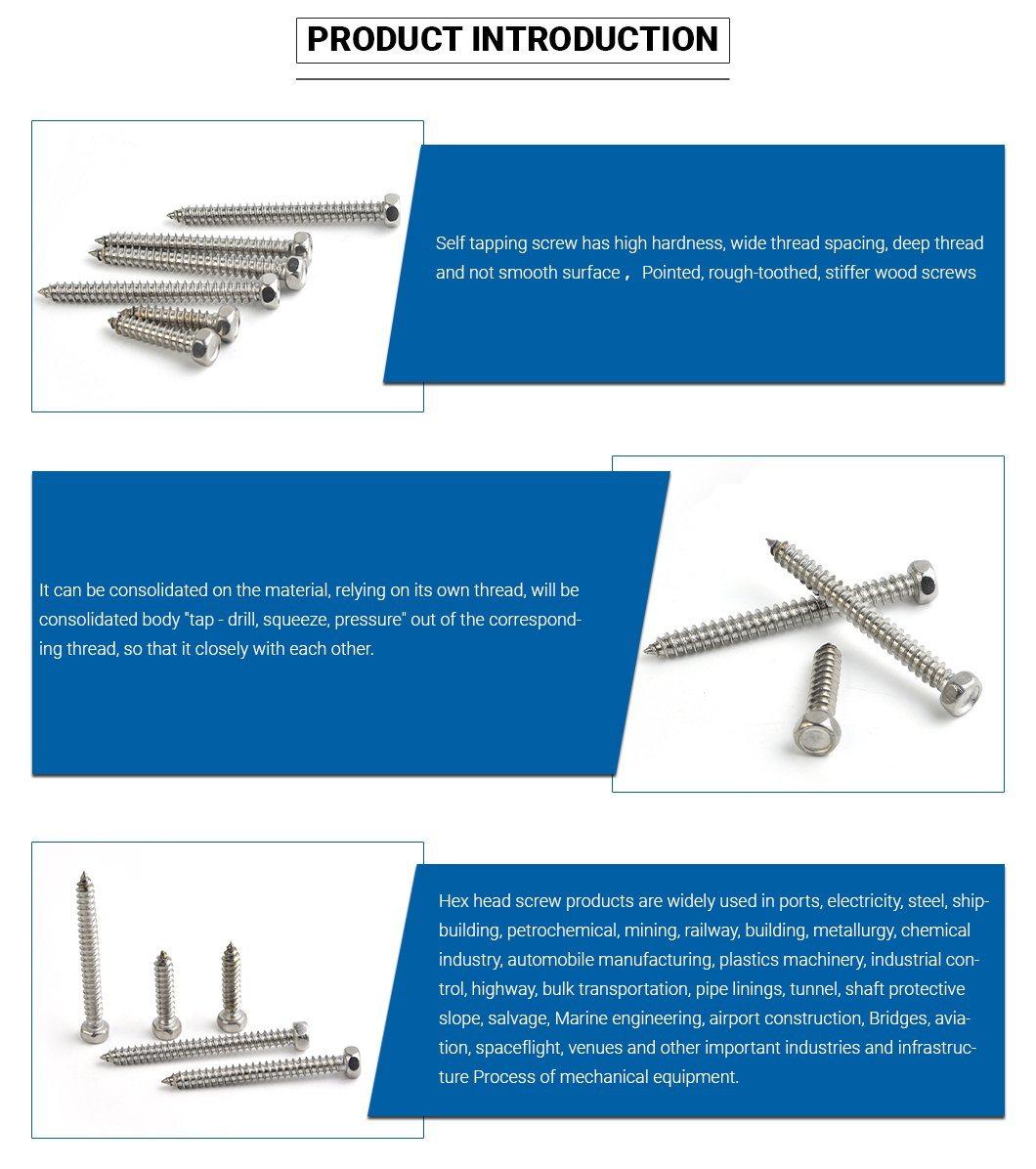 Flat Head DIN 7976 Self Tapping 304 Wood Screw