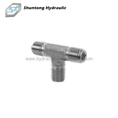 Hydraulic Adaptor NPT Male Tee hydraulic Hose Fititngs Manufacturer