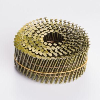 Yellow Colour Screw Shank Coil Nails for Pallet Furniture