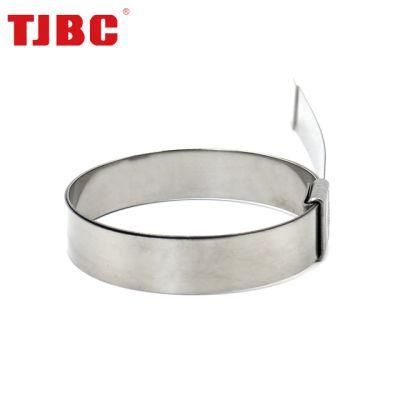 W4 Stainless Steel Adjustable Throbbing Wire Hose Clamp, Air Hose Band Clamp, Clamping Range 70mm