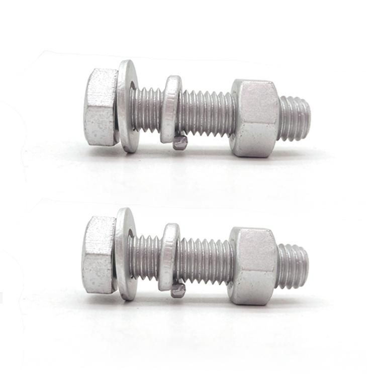 Wholesale High Quality Zinc Plated Black Yellow Carbon Steel Hex Head Bolt and Nut and Washer