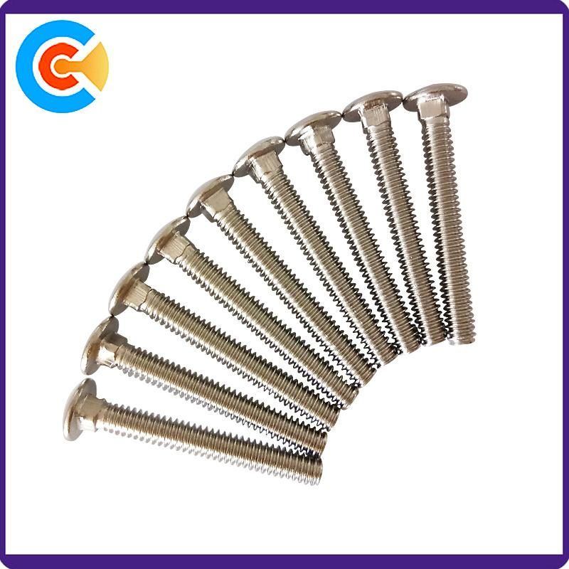 Custom Precision Zinc Plating Full Thread Steel Machined Carriage Screw