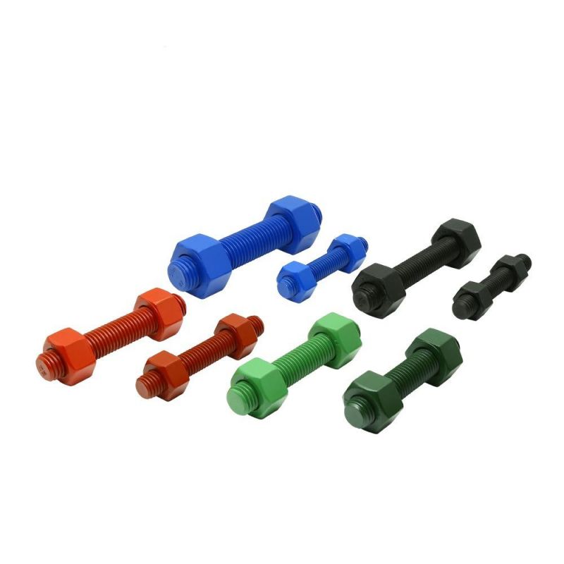 Fasteners ASTM A193 B7 B8 B8m, B16 Stud Bolts with ASTM A194 Gr8 Nut 2h Nut
