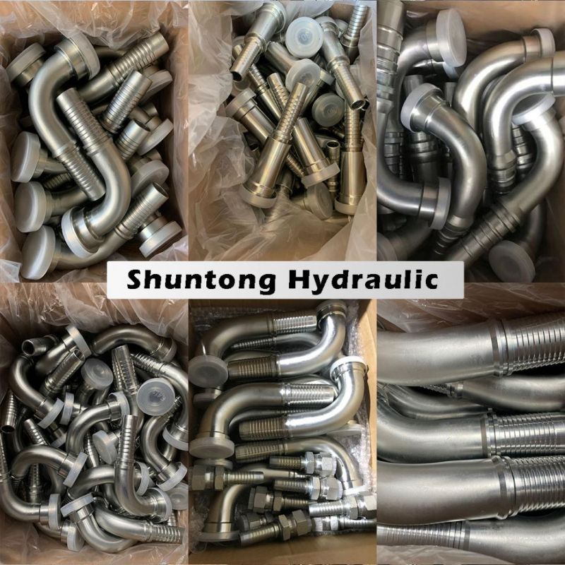 Chinese Manufacturer Hydraulic Adapter 45° SAE Flange 9000 Psi Hose Ends