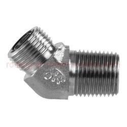 Ss-Fs2503 Stainless Steel Fitting Male Orfs X Male NPT 45 Degree Elbow Connector