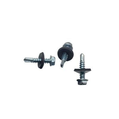 C1022 Steel Harden Self Drilling Screw Hex Washer Head with Bonded Washer T