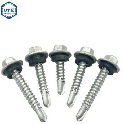 Stainless Steel 316+Scm 435 SUS Metal Compound Hex Head Composite Self Drilling Bi-Metal Screw