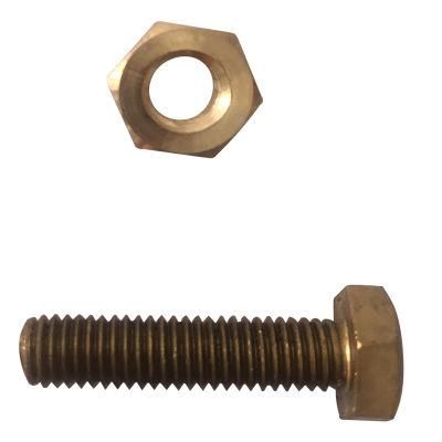 Hex Screw M10 X 40mm Material Grade C36000; DIN 933; ASME B1.13m; ASTM B16/B16m Full Thread Screw