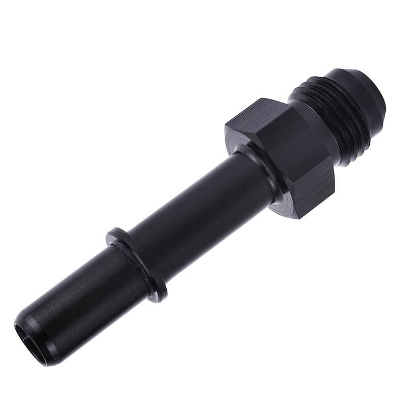 Premium Straight Black An6 Fuel Adapter Fitting to 3/8 Quick Connect Adapter Fitting