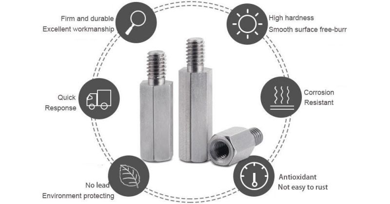 M3 M4 M5 Hexagonal Connector Stud Single Head Stud